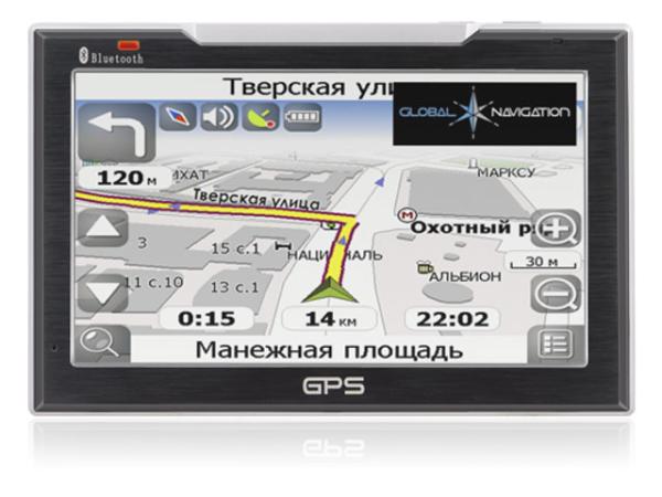 GPS навигатор автомобильный Global Navigation GN 7096, ЖКД 7" 800*480, MMC/SD, Bluetooth, Hands-Free, сенсорный экран, Li-Ion, Навител Навигатор, 180*123*23мм 400г