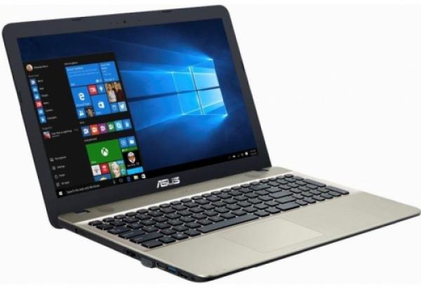 Ноутбук 15" ASUS X541NA-GQ283T, Pentium N4200 1.1 4GB 500GB USB2.0/USB3.0 USB-C LAN WiFi BT HDMI/VGA камера SD 2кг W10 черный-золотистый