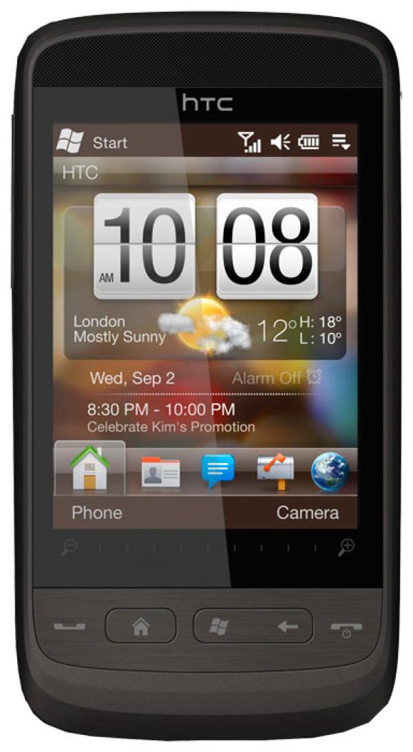 Смартфон HTC Touch2 T3333, Qualcomm 528МГц, RAM 256M, ROM 512M, 2.8" 240*320, SDHC-micro, GSM/GPRS/EDGE, GPS/BT/WiFi, USB2.0, кам. 3.2Мпикс, Wind. Mobile 6.5 Pro, 55*104*13мм 110г, 370/7.3ч