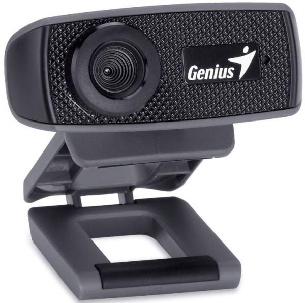 Видеокамера USB2.0 Genius FaceCam 1000X V2, 1280*720, до 30fps, крепление на монитор, Zoom 3x, встр. микрофон, черный