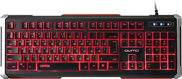 Клавиатура QUMO Chimera K23, USB, подсветка, алюминий/пластик, черный