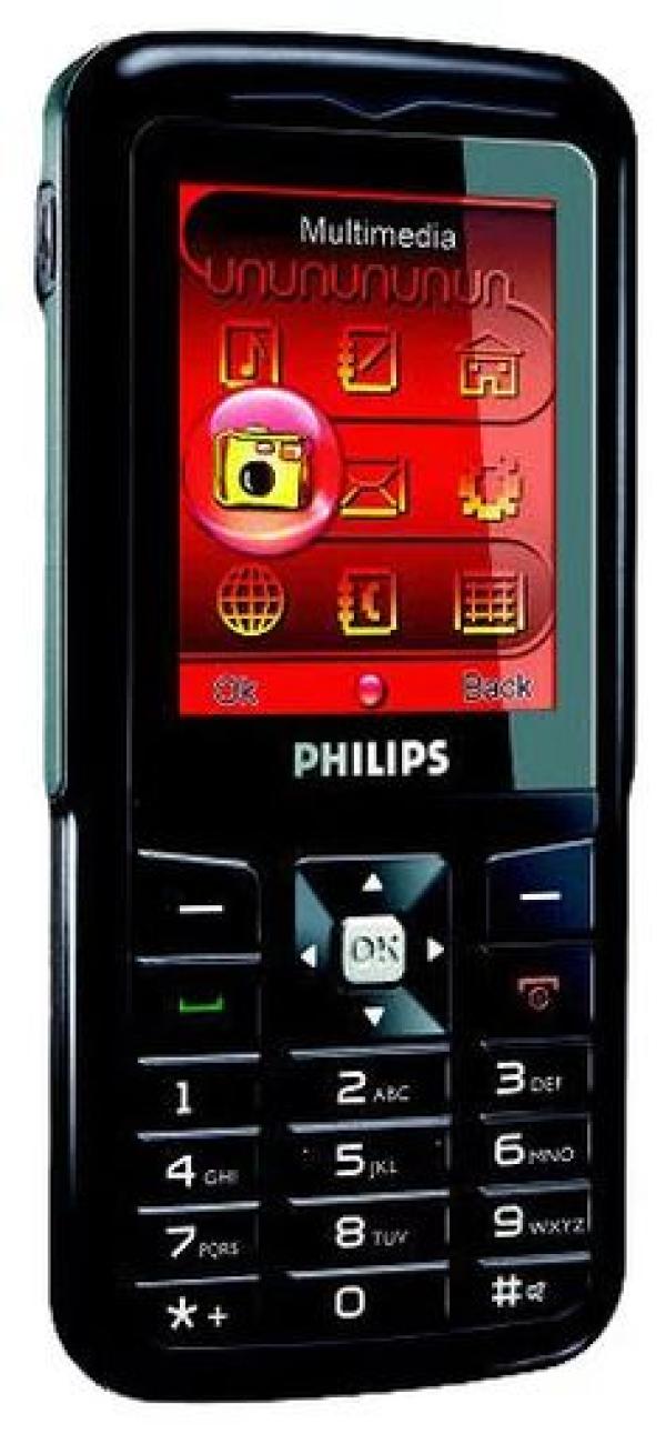 Мобильный телефон Philips 292, GSM900/1800/GPRS, 2" 176*220, камера 0.3Мпикс, 60М, SD-micro, USB, MP3плеер, 49*106*10мм 80г, черный