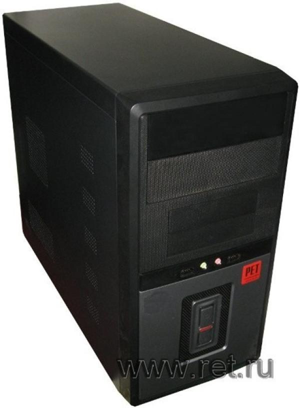 Компьютер РЕТ, Atom D510 1.66 Dual Core/ Intel D510MO Звук Видео LAN1Gb/ DDR2 1GB/ 250GB/ mATX 350Вт USB2.0 Audio черный-серебристый