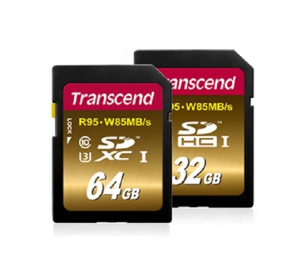 Карта памяти SDHC 32GB Transcend TS32GSDU3X, class 10, UHS-I U3, 95/85МБ/сек
