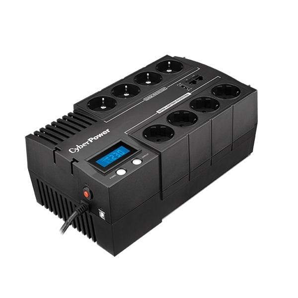 ИБП CyberPower Brics BR700ELCD черный, евророзетки 4+4, AVR, USB, холодный старт, ЖК дисплей, ПО