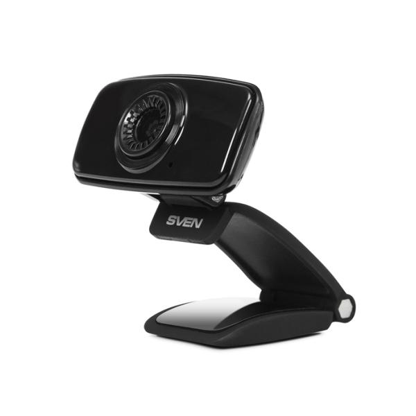 Видеокамера USB2.0 Sven IC-535, 1600*1200, до 30fps, крепление на монитор, встр. микрофон, черный