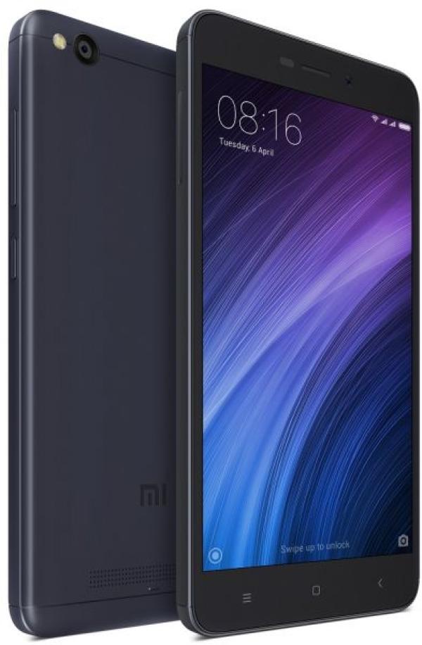 Смартфон 2*sim Xiaomi Redmi 4A, 4*1.4ГГц 32GB, 5" 1280*720, SD-micro/SDHC-micro, 4G/3G, GPS, BT, WiFi, G-sensor, 2 камеры 13/5Мпикс, Android 6, 70.4*139.5*8.5мм 131г, серый