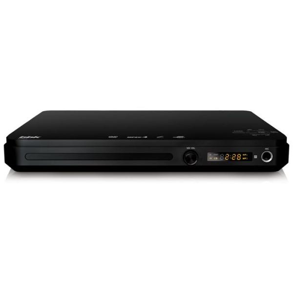 Проигрыватель DVD BBK DVP033S black, CD-R/СD-RW/DVD-R/DVD-RW, AVI/DivX/JPEG/MP3/MPEG4/XviD/WMA, Dolby Digital, караоке, USB2.0/Jack, RCA/SPDIF (Coaxial), черный