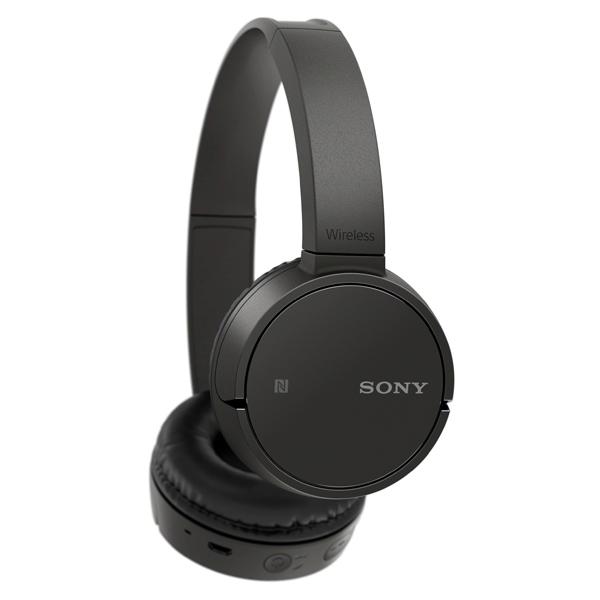 Наушники с микрофоном беспроводные BT дуговые закрытые Sony MDR-ZX220BT, 30мм, 20..20000Гц, Bluetooth/NFC,microUSB, регулятор громкости, поворотные чашки, 8ч, черный