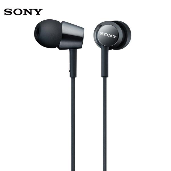 Наушники с микрофоном проводные вставные Sony EX155AP, 5..24000Гц, кабель 1.2м, MiniJack, позолоченные контакты, динамические, черный