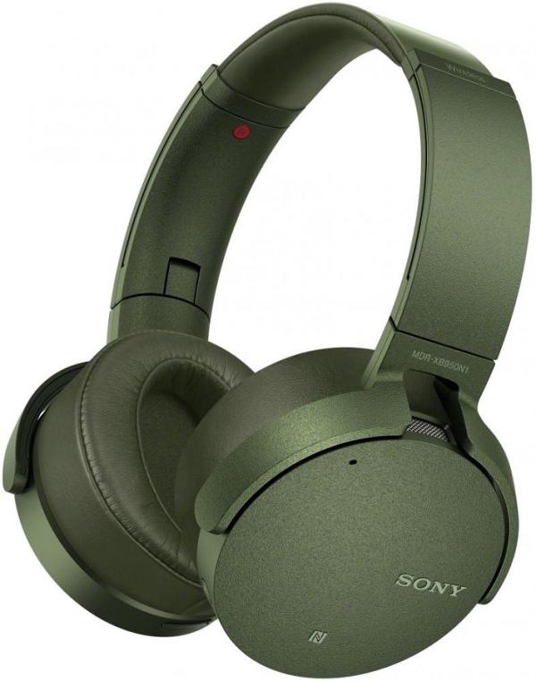 Наушники с микрофоном проводные дуговые закрытые Sony MDR-XB550AP, 30мм, 5..22000Гц, кабель 1.2м, MiniJack(4pin), позолоченные контакты, динамические, зеленый