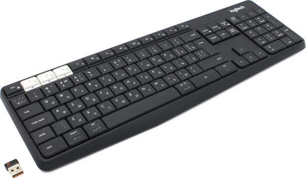 Клавиатура беспроводная Logitech Wireless Multi-Device Keyboard K375s, USB, BT/FM 10м, для Android/iPhone/ПК, 2*AAA, влагозащищенная, черный, 920-008184