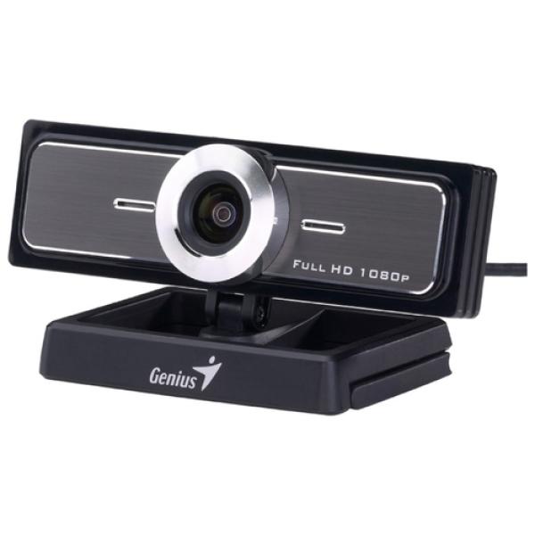 Видеокамера USB2.0 Genius WideCam F100, 1920*1080, до 30fps, крепление на монитор, встр. микрофон, черный