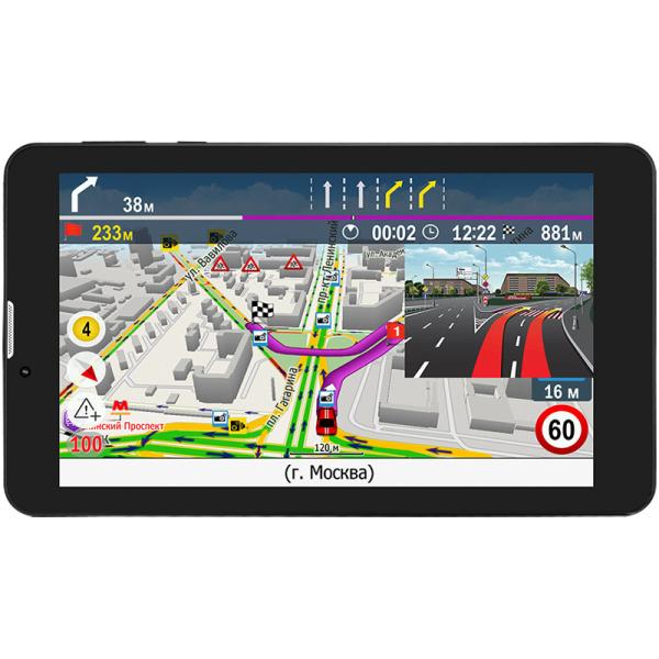 GPS навигатор автомобильный с GSM/GPRS Prestigio GeoVision Tour 3 (PGPS7799), 66 каналов, 8GB, ЖКД 7" 1280*720, SD-micro, USB2.0, сенсорный экран, Android 7, ПроГород, 187*109*9.9мм 277г
