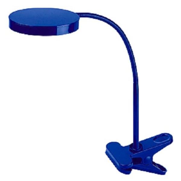 Светильник настольный светодиодный Эра NLED-435-4W-BU, синий, на прищепке, 4Вт, питание 220В, выключатель на корпусе