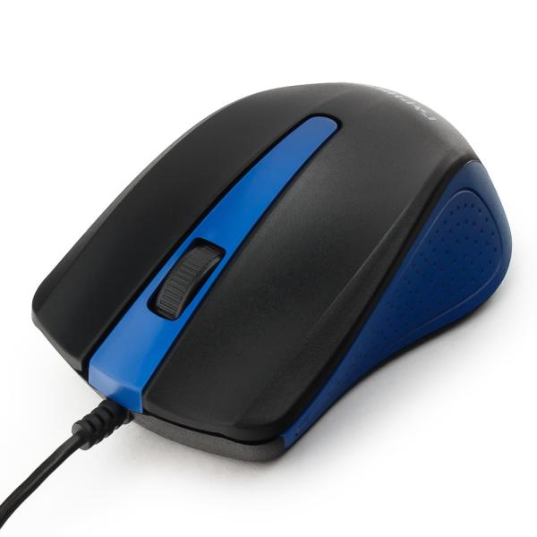 Мышь оптическая Гарнизон GM-105B, USB, 3 кнопки, колесо, 800dpi, синий-черный