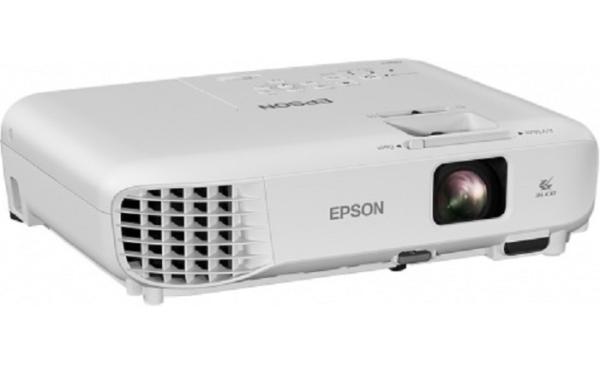 Проектор Epson EB-S05, 3*LCD, 4:3, 800*600, 3200Лм, 15000:1, 28дБ, HDMI, RCA, S-Video/VGA, звук, USB2.0, ПДУ, 2.4кг