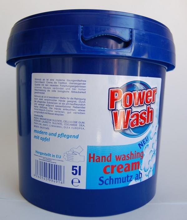 Средство для чистки универсальное Power Wash, паста-скраб для мытья сильно загрязненных рук, 5л