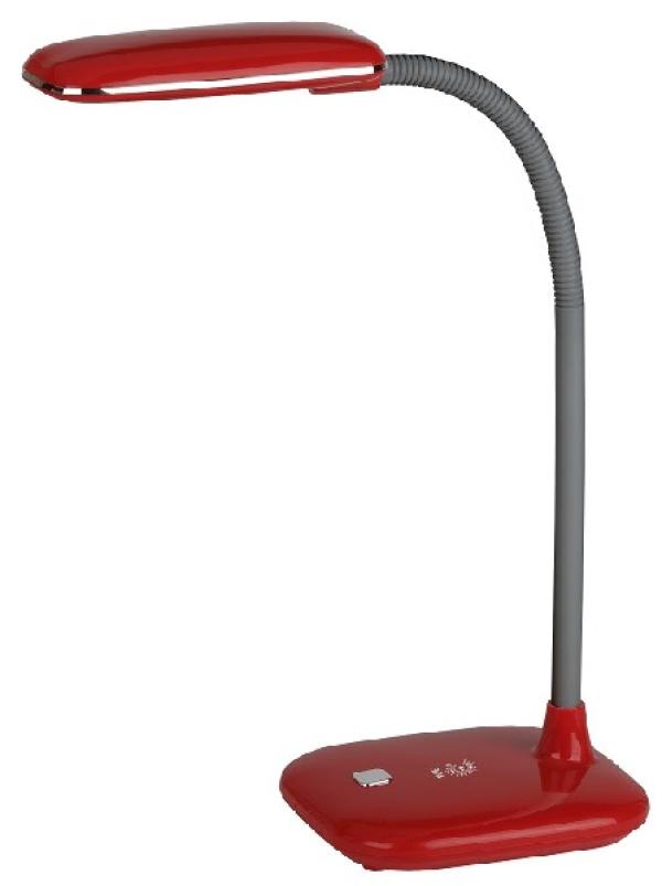 Светильник настольный светодиодный Эра NLED-450-5W-R, красный, 5Вт, 3000K, питание 220В, выключатель на основании