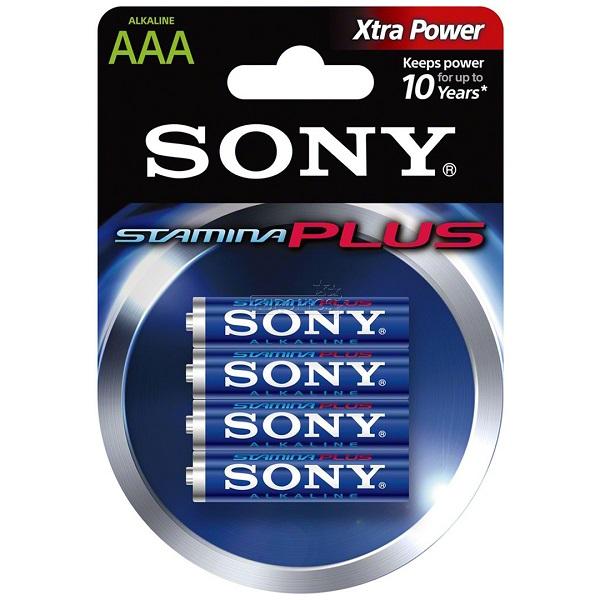 Батарейка AAA (LR03) алкалиновая Sony Stamina Plus AM4-B4D, 1.5В, 1шт