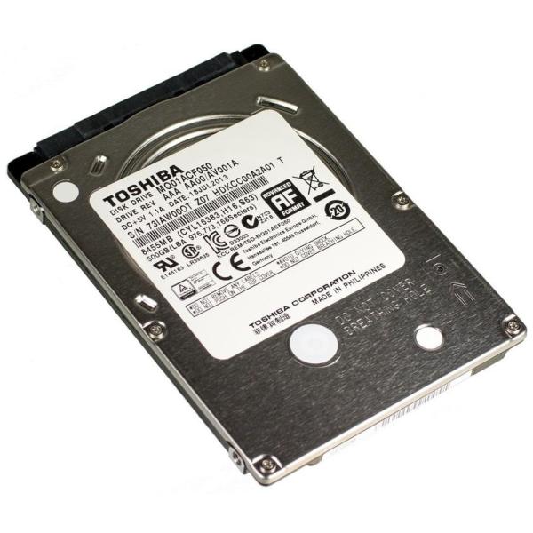 Жесткий диск 2.5" SATA  500GB Toshiba MQ01ACF050, SATAIII, 7200rpm, 16MB cache, для ноутбука