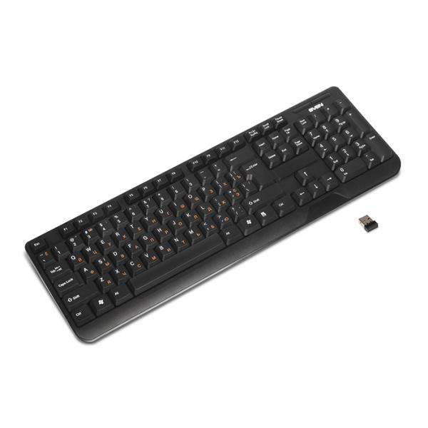 Клавиатура беспроводная Sven Comfort 2200 Wireless, USB, FM 10м, 1*AAA, черный
