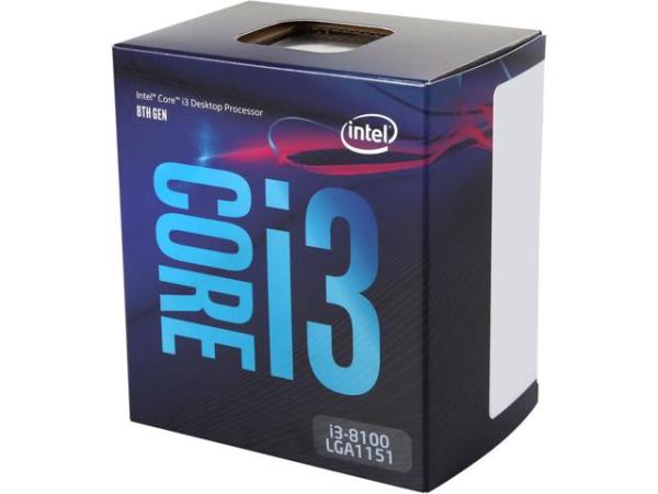 Процессор S1151v2 Intel Core i3-8100 3.6ГГц, 4*256KB+6MB, 8ГТ/с, Coffee Lake 0.014мкм, видео 1150МГц, 65Вт, BOX