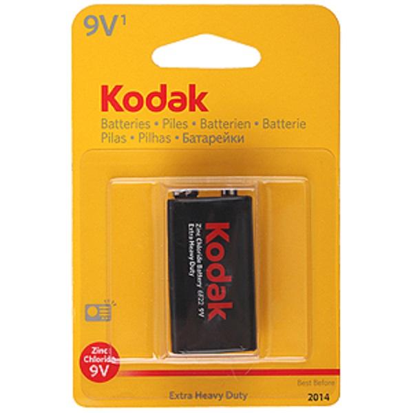 Батарейка 6F22 солевая Kodak 6F22-1BL EXTRA HEAVY DUTY K9VHZ-1B, 9В, 1шт
