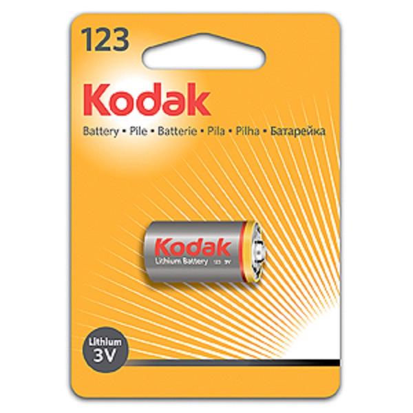 Батарейка CR123 литиевая Kodak K123LA, 3В, 1шт