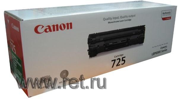 Картридж Type 725 Canon для Canon LBP-6000/MF3010, 1600стр