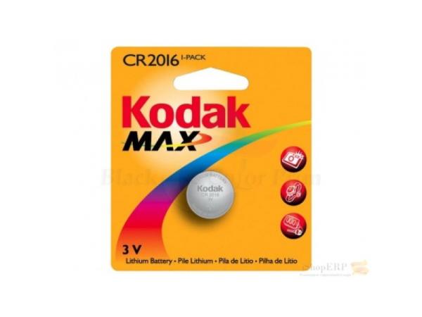 Батарейка CR2016 Kodak CR2016-1BL, литиевая, 3В, 1шт