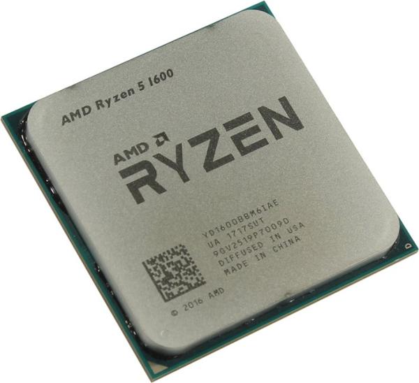 Процессор AM4 AMD RYZEN 5 1600 3.2ГГц, 6*512KB+2*8MB, Summit Ridge, 0.014мкм, Six Core, SMT, Dual Channel, 65Вт
