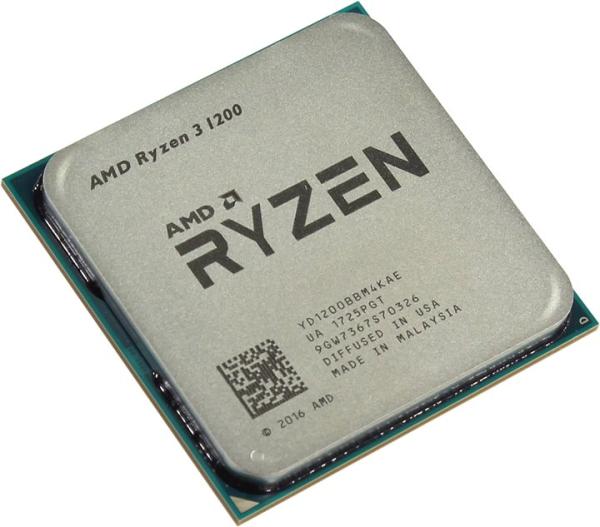 Процессор AM4 AMD RYZEN 3 1200 3.1ГГц, 4*512KB+2*4MB, Summit Ridge, 0.014мкм, Quad Core, Dual Channel, 65Вт