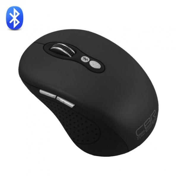 Мышь беспроводная Bluetooth оптическая CBR CM 530, 5 кнопок, колесо, 2400/1600/1200dpi, 2*AAA, для ноутбука, черный