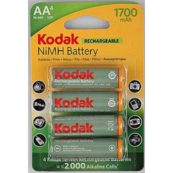 Аккумулятор AA(R6) Kodak HR6-4BL 1700MAH KAAHR-4, Ni-MH, 1700мАч, 1.2В, 1шт
