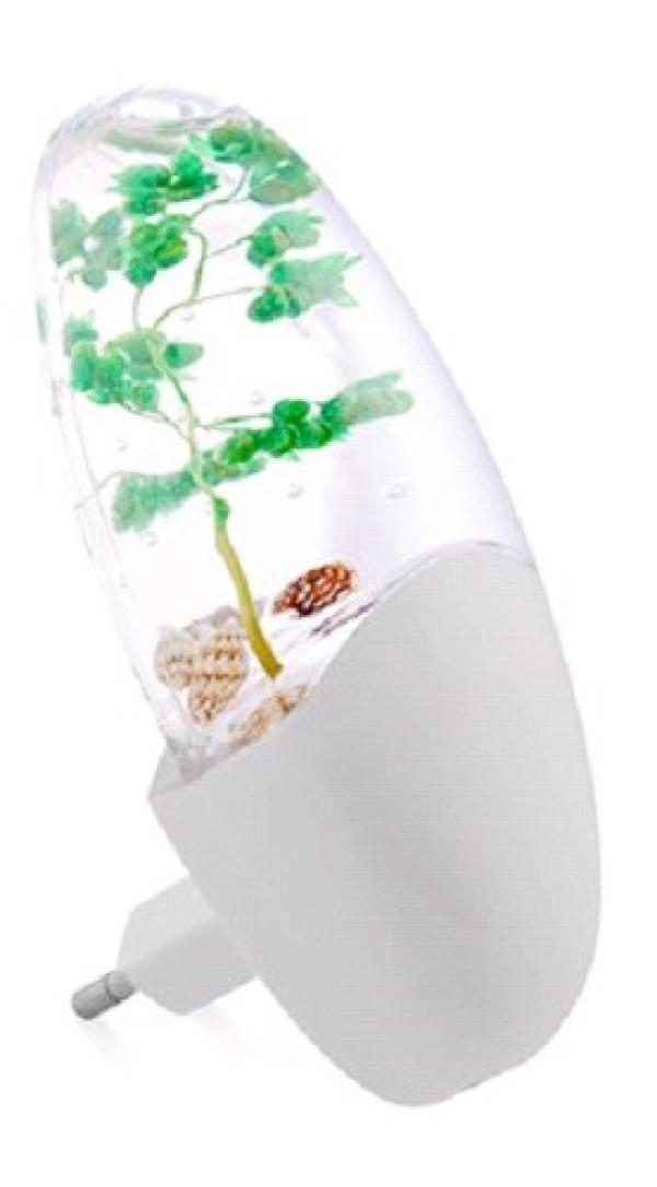 Светильник-ночник светодиодный Старт NL 1LED Лоза, белый-зеленый, автоматическое включение -датчик освещенности, питание от сети 220В