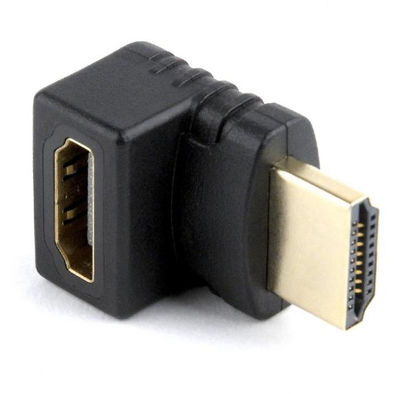 Переходник HDMI гнездо - HDMI штырь Cablexpert A-HDMI270-FML, угловой, черный