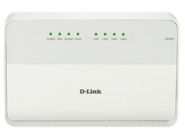 Маршрутизатор WiFi D-Link DIR-651/A/B1A N300, 4*RJ45 LAN 1Гбит/с, 1*RJ45 WAN 1Гбит/с, 802.11n 300Мбит/с, 2.4ГГц, FireWall