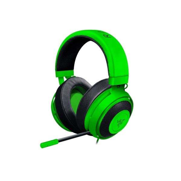Наушники с микрофоном проводные дуговые закрытые Razer Kraken Pro V2 Oval Green (3.5 мм), 50мм, 12..28000Гц, кабель 1.3м+2м, MiniJack combo(4pin)/2*MiniJack, регулятор громкости, игровые, зеленый