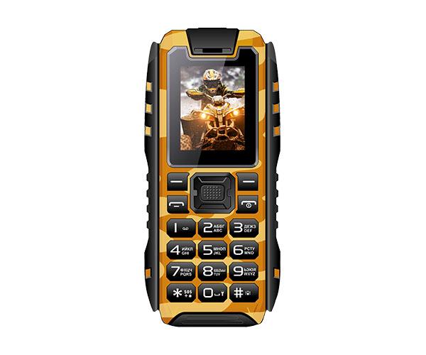 Мобильный телефон 2*SIM Vertex K202, GSM900/1800/1900, 1.77" 160*128, камера 0.3Мпикс, SDHC-micro, BT, диктофон, WAP, MP3 плеер, пыле-влагозащищенный IP68, 59.5*130.5*27.8мм 141г, хаки-коричневый