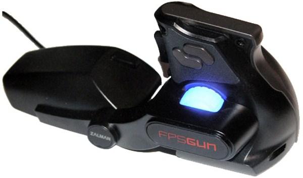Мышь игровая Zalman FPSGUN FG1000, USB, оптическая, 6 кнопок, колесо, 2000/1600/800/400dpi, подсветка, черный