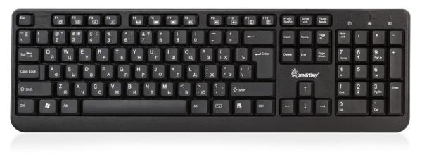 Клавиатура Smartbuy One 208 (SBK-208P-K), PS/2, черный