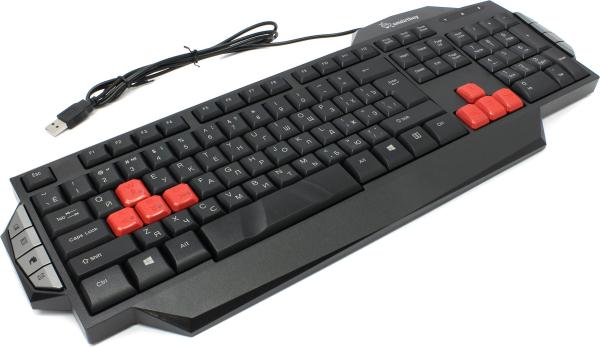 Клавиатура Smartbuy Rush 201 (SBK-201GU-K), USB, Multimedia 8 кнопок, влагозащищенная, черный