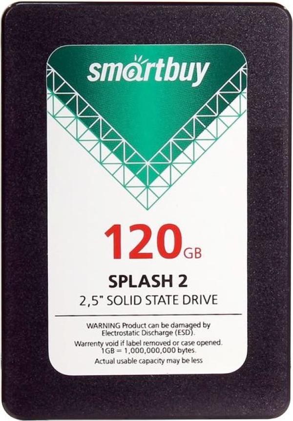 Накопитель SSD 2.5" SATA  120GB Smartbuy Splash 2 (SB120GB-SPLH2-25SAT3), SATAIII, 3D NAND TLC, 460/280MB/s