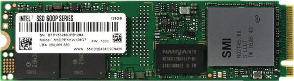 Накопитель SSD M.2  128GB Intel 600p SSDPEKKW128G7X1, MLC, 770/450MB/s