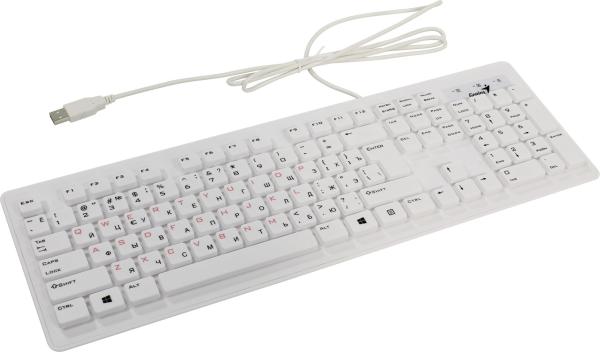 Клавиатура Genius SlimStar 130, USB, Slim, белый