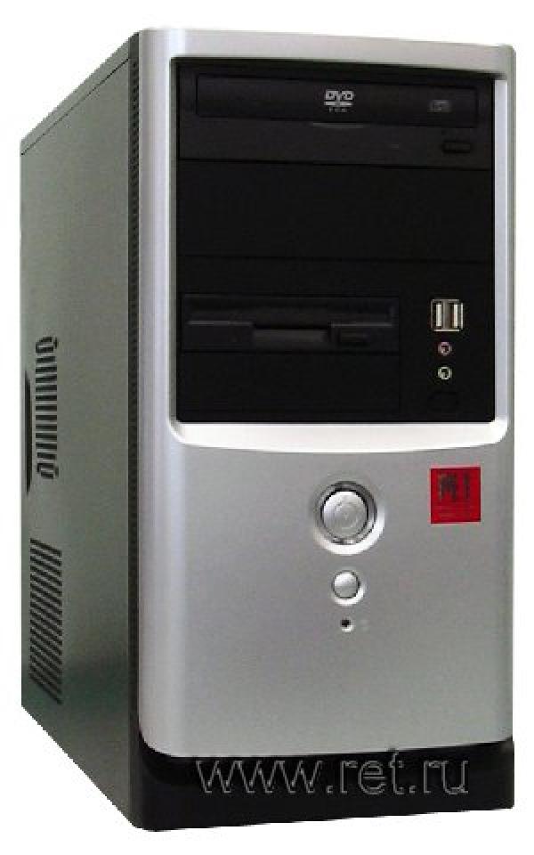 Компьютер РЕТ, Cel-1.6ГГц 800Мгц S775/ Microstar 945GCM5 Звук Видео LAN/ DDR2 512MB/ 80GB/ DVD-RW/ FDD/ ATX 300Вт USB черный
