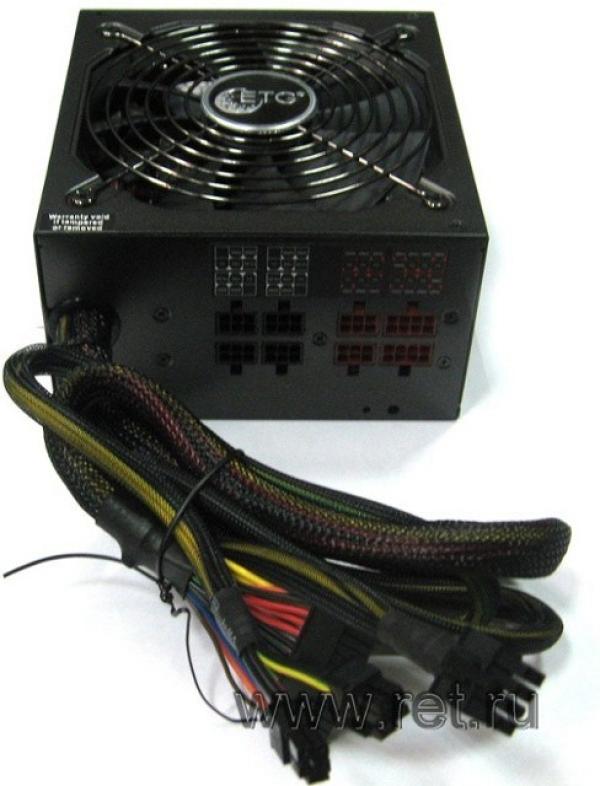 БП для корпуса ATX ETG ESP-850-14G-P, 850Вт, 24+4pin, 4+4pin(CPU)/2*6+2pin(PCI-E)/3*8pin(PCI-E)/8*6pin(PCI-E)/6*4pin(molex)/2*FD/8*SATA, 140*140мм, Active PFC, терморегулятор, тихий