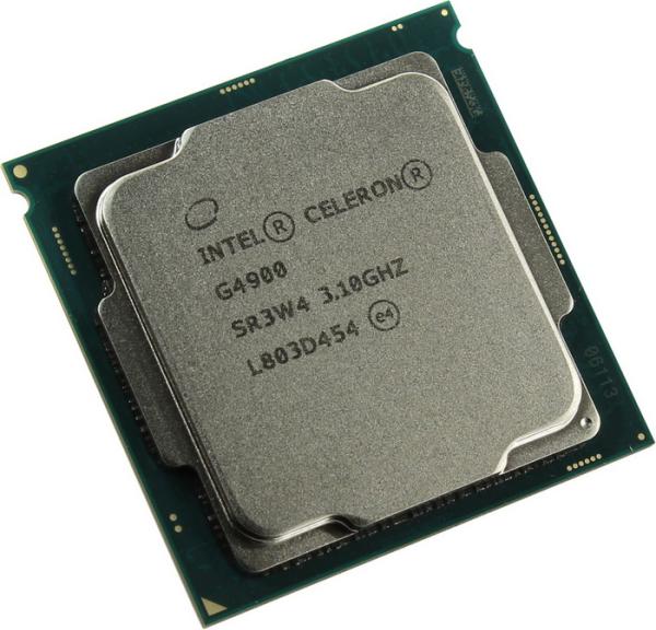 Процессор S1151v2 Intel Celeron G4900 3.1ГГц, 2*256KB+2MB, 8ГТ/с, Coffee Lake 0.014мкм, Dual Core, видео 350МГц, 54Вт