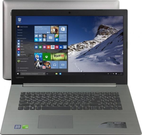 Ноутбук 17" Lenovo Ideapad 320-17IKB (80XM00J9RU), Core i3-7130U 2.7 4GB 500GB 1600*900 GT940MX 2GB 2*USB2.0/USB3.0 LAN WiFi BT HDMI/VGA камера SD 2.7кг W10 серый